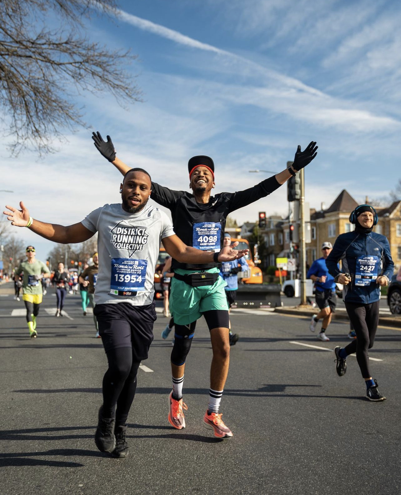 Coach Amp running Rock n Roll half marathon in DC