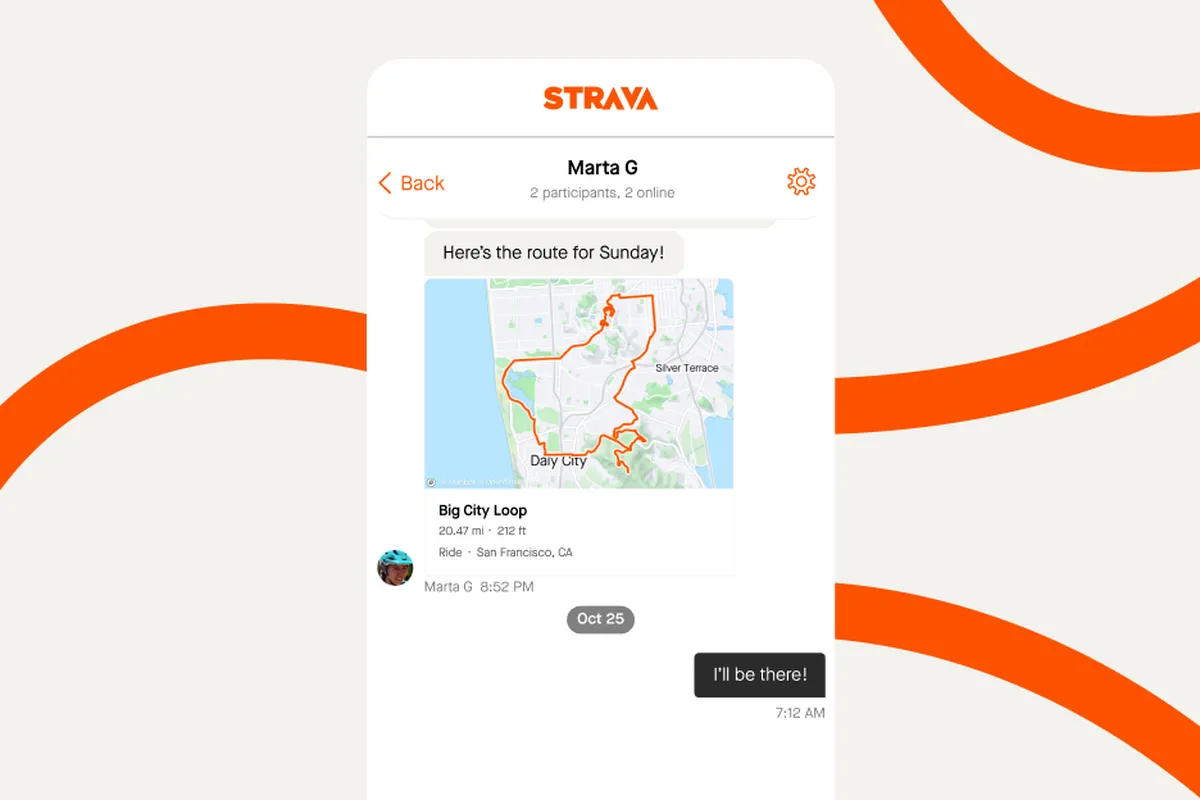 Picture of the Strava Application.